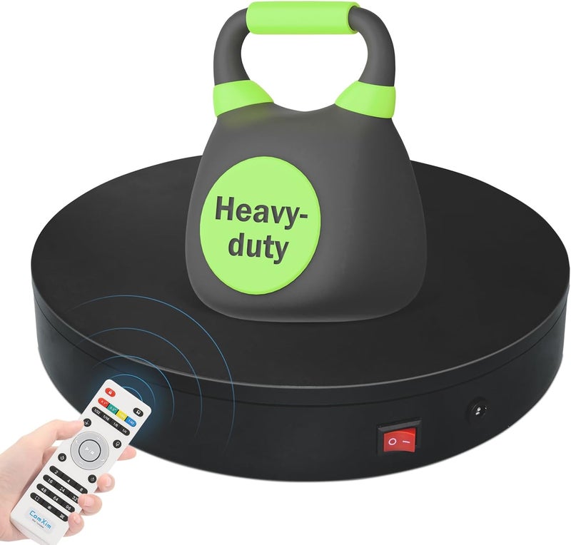 ComXim 7.9In Remote Motorized Electric Turntable Rotating Display Stand Spinning Rotating Platform 360 Photography Turntable lazy susan base giratoria para for Photography,Display (Load Range:40~100lbs) - Image 1